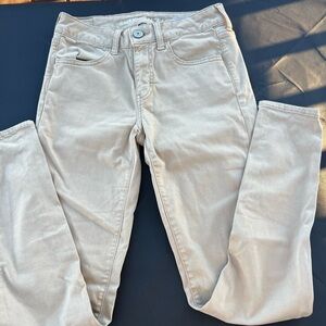American Eagle 4 Tan Khaki Super Stretch Jeggings Pants